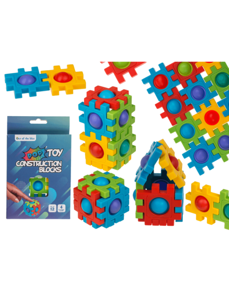 Fidget Pop to costruzione building blocks 4 cm OTB61/6692 Out of The Blue | Futurartshop.com