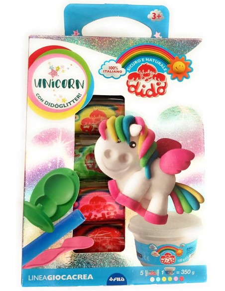 Didò Giocacrea Unicorn pasta da modellare glitter ARVF360100 Fila | Futurartshop.com