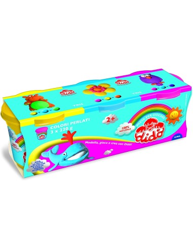 Didò Tris di barattoli colori perlati giallo azzurro e rosa ARVF3904 63 Fila | Futurartshop.com