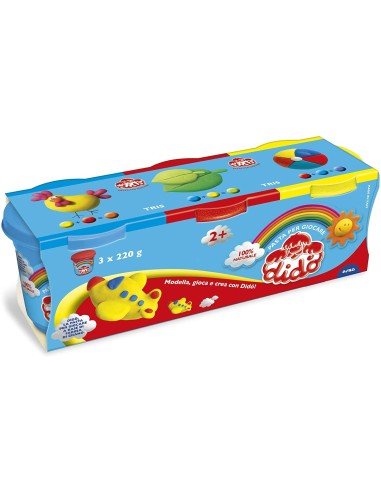Dido tris jars modeling paste colors yellow red blue FIL390460 Fila | Futurartshop.com
