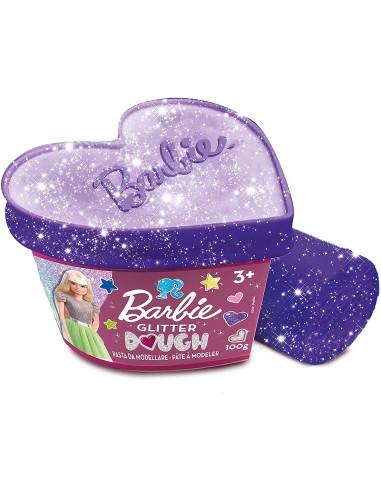Barbie pasta da modellare glitter vasetto cuore LIS88744 Lisciani | Futurartshop.com