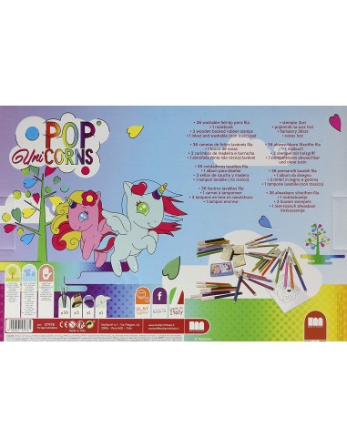 Pop Unicorns Set di timbri e pennarelli MUL57978 Multiprint | Futurartshop.com
