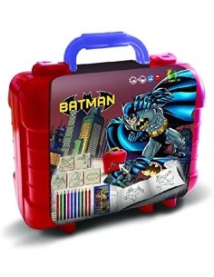 Batman Travel Briefcase with stamps and crayons MUL42907 Multiprint | Futurartshop.com