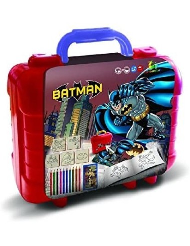Batman Valigetta Travel con timbri e pastelli MUL42907 Multiprint | Futurartshop.com