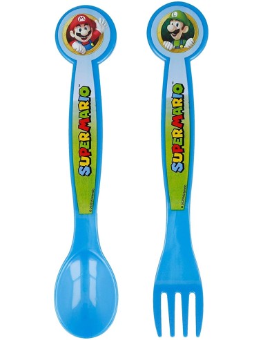 Super Mario - Set 2 posate in plastica RTIST21417 Futurart | Futurartshop.com