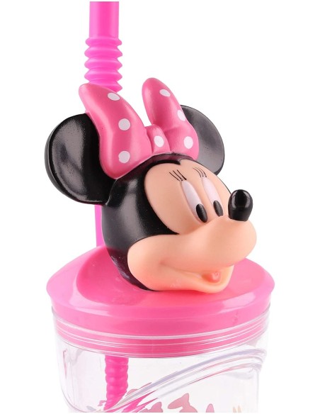 Bicchiere Minnie in 3D con cannuccia RTIST51166 Futurart | Futurartshop.com