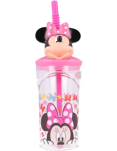 3D Minnie glass with straw RTIST51166 Futurart | Futurartshop.com