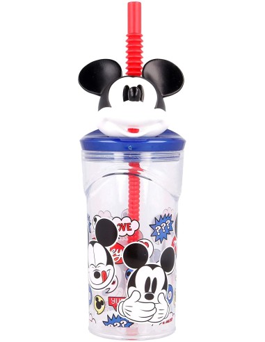 Micke glass Mouse Mouse in 3D with straw RTIST50166 Futurart | Futurartshop.com