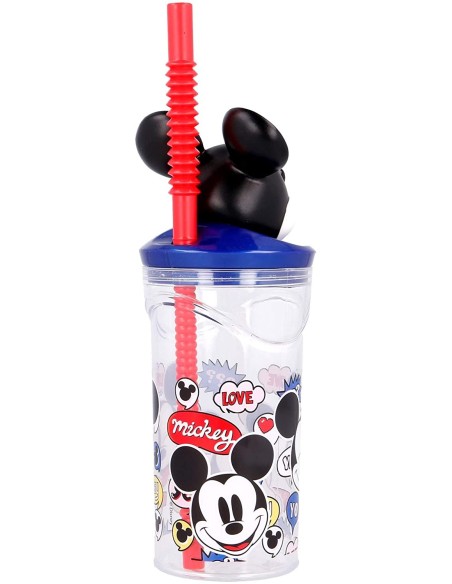 Micke glass Mouse Mouse in 3D with straw RTIST50166 Futurart | Futurartshop.com