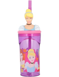 Bicchiere Principessa in 3D con cannuccia RTIST51266 Futurart | Futurartshop.com