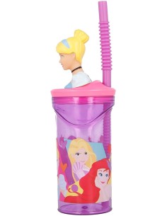 3D Princess glass with straw RTIST51266 Futurart | Futurartshop.com 2