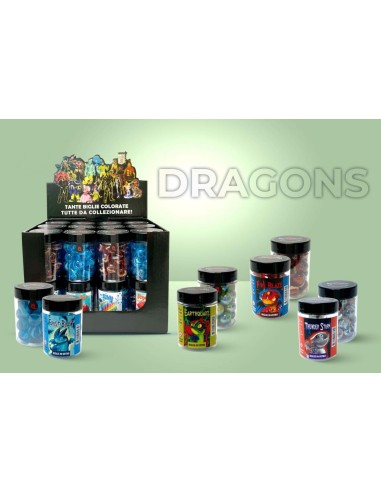 Barattolo con 21 biglie in vetro colorate RTI69000 Futurart | Futurartshop.com