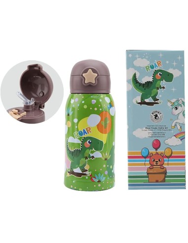 Borraccia termica con cannuccia Baby Animali - 500 ml 4 modelli RTIMPBB04 Futurart | Futurartshop.com