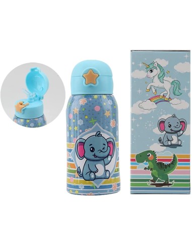Borraccia termica con cannuccia Baby Animali - 500 ml 4 modelli RTIMPBB04 Futurart | Futurartshop.com