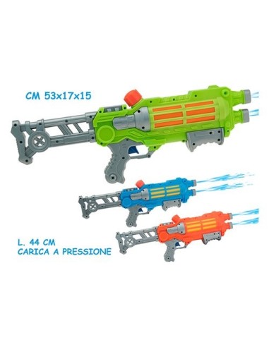 Pistola ad acqua supergetto - 43 cm 3 colori TEO65374 Teorema | Futurartshop.com