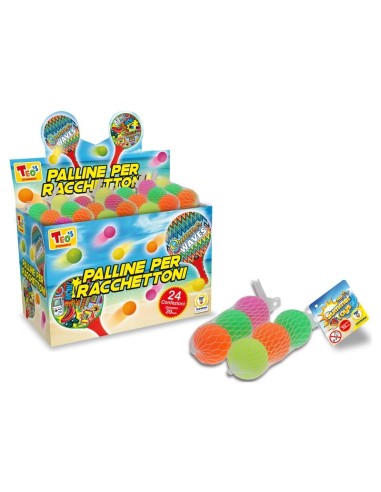 Palline colorate per racchettoni - 3 pezzi da 39 mm TEO51552 Teorema | Futurartshop.com