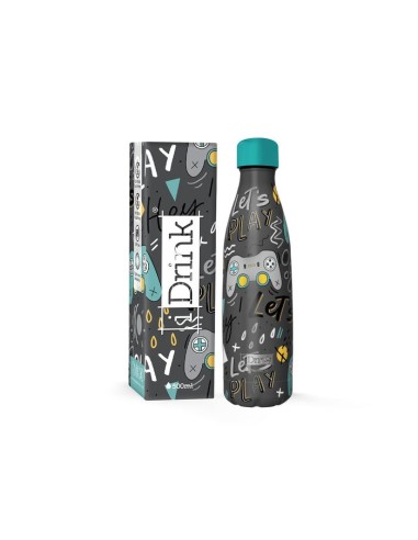 I Drink-thermal water bottle videogames 500 ml TOTID0433 Futurart | Futurartshop.com