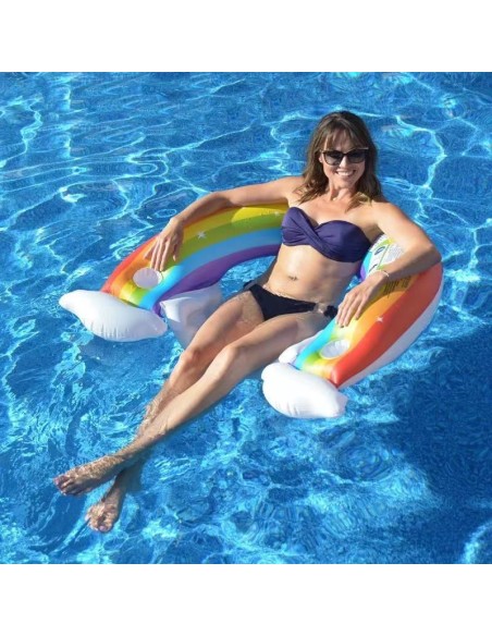 Rainbow inflatable chair GLO66217 Futurart | Futurartshop.com