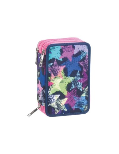 S Gang Gang organized pencil case with 3 zip Girl ever Starr Girl SEV3C2012220-519 Seven | Futurartshop.com