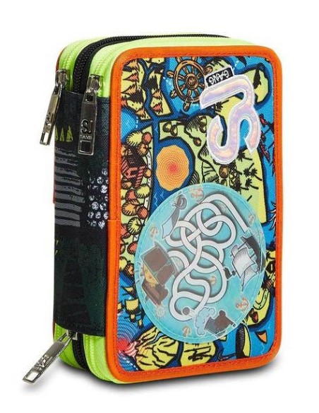 SJ Gang Astuccio organizzato 3 zip Boy Pirata dei mari SEV3C2012202-431 Seven | Futurartshop.com