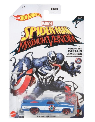 Hot Ven heels Venomized vehicle Captain America in 1 : 64 scale GEBGDG83/GJV26 Mattel | Futurartshop.com