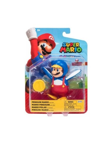 Super Mario character Mario Penguin with coin-11 cm JAK40824 Jakks Pacific | Futurartshop.com
