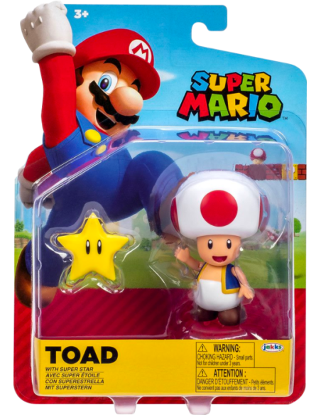 Super Mario character Toad with Star - 11cm JAK40826 Jakks Pacific | Futurartshop.com