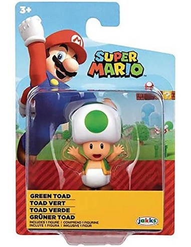 Super Mario personaggio Toad verde - 8 cm JAK40990 Jakks Pacific | Futurartshop.com