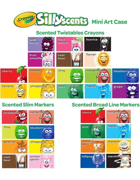 Silly Scents - mini case of scented colors CRA04-0015 Crayola | Futurartshop.com