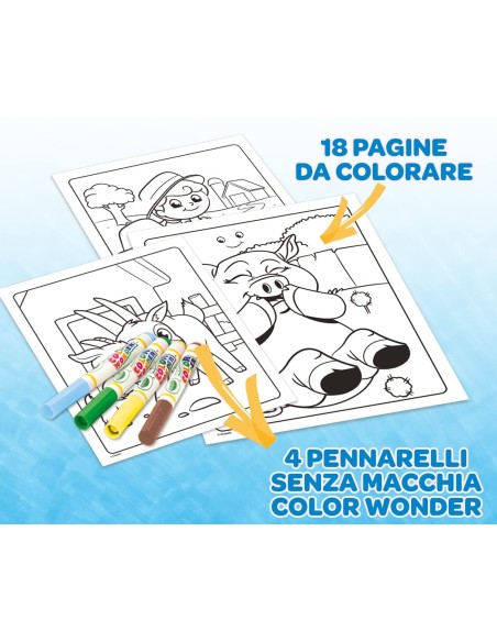 Album da colorare Amici della fattoria con pennarelli magici e trasparenti CRA75-7128 Crayola | Futurartshop.com