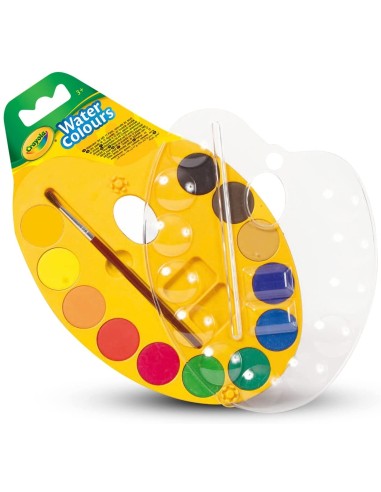 Tavolozza con 12 acquerelli e pennello CRA53-8434 Crayola | Futurartshop.com