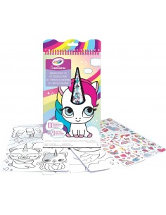 Creations Album da colorare con unicorni - sketch set stickers CRA04-1174 Crayola-Futurartshop.com