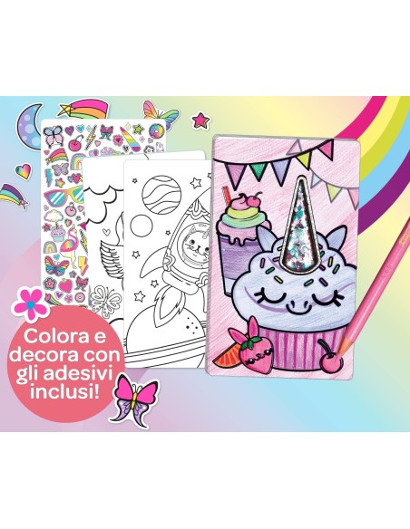 Creations Album da colorare con unicorni - sketch set stickers CRA04-1174 Crayola | Futurartshop.com