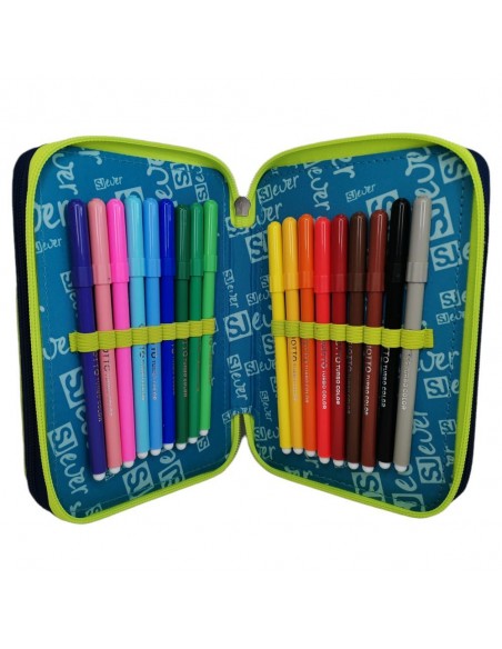 S Gang Gang pencil case with 3 zip Bo EV SEV3C2012219-604 Seven- Futurartshop.com