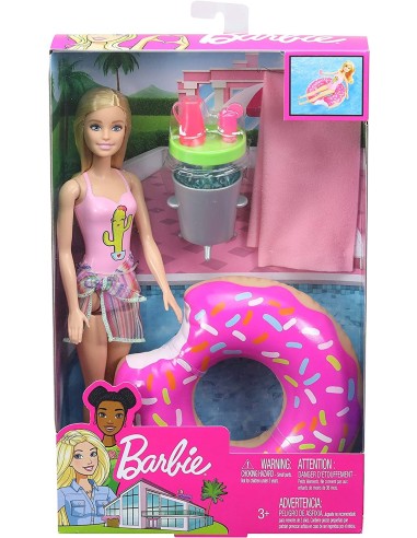Barbie con salvagente a forma di ciambella FICGHT19/GHT20 Mattel | Futurartshop.com