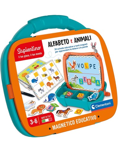 Sapientino - Valigetta magnetica Alfabeto e Animali CLE16714 Clementoni | Futurartshop.com