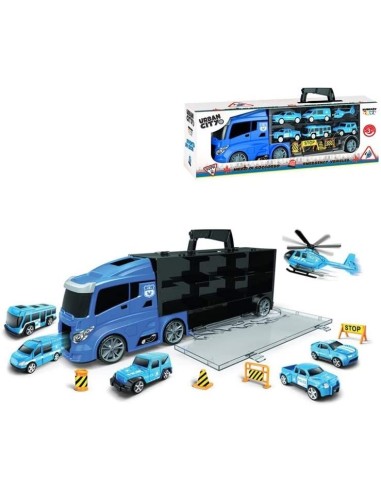 Camion bisarca porta auto con 6 auto - 63 cm 2 colori HUN666-08H Futurart | Futurartshop.com