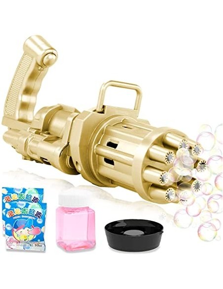 Bubble shooter machine gun with liquid 55 ml colors golden-black OTB36/0051 Out of The Blue | Futurartshop.com