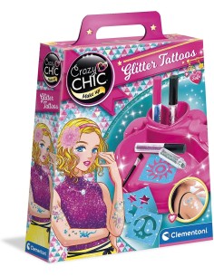 Crazy Chic Kit Glitter Tattoos CLE18513 Clementoni | Futurartshop.com