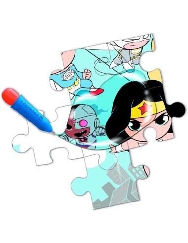 Magic Puzzle ad acqua DC Super eroi friends 15 pezzi CLE22243 Clementoni | Futurartshop.com