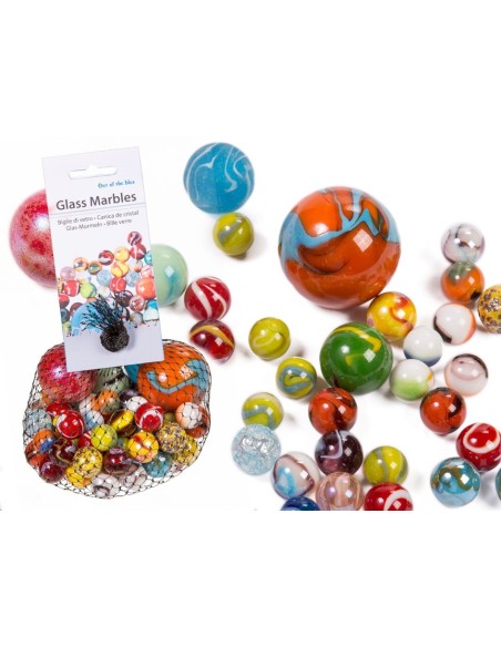 Biglie di vetro in rete - colori assortiti OTB59/2115 Out of The Blue | Futurartshop.com