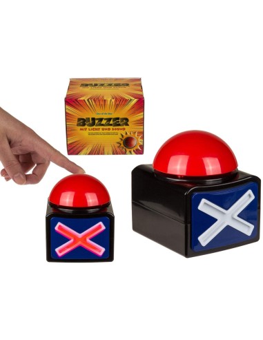 Plastic Buzzer button with Led lights and sounds OTB60/1147 Out of The Blue | Futurartshop.com