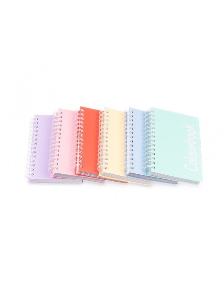 Notebook A6 spiral pastel colors-Rigo 5mm LAGCOL19032 Colourbook | Futurartshop.com