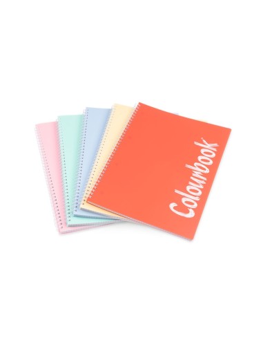Quaderno Maxi con spirale colori pastello - Rigo 5mm LAGCOL18231 Colourbook | Futurartshop.com