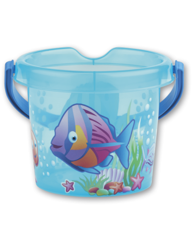Secchiello Baby immagine pesciolini - 2 colori trasparenti AND0301-0002 Androni | Futurartshop.com
