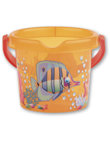 Secchiello Baby immagine pesciolini - 2 colori trasparenti AND0301-0002 Androni | Futurartshop.com