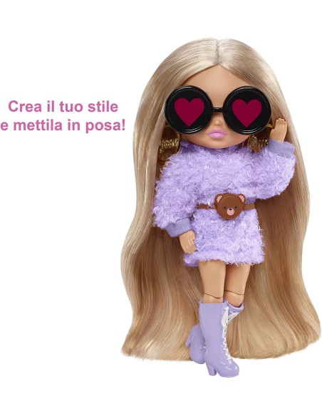 Barbie Extra mini bambola con vestito lilla MAGHGP62/HGP66 Mattel | Futurartshop.com