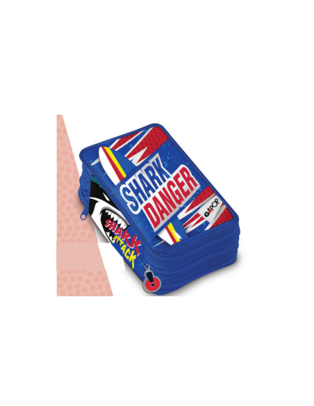 GO POP Astuccio Shark Attack con 3 zip 22-23 GIOPGG9L2600 Giochi Preziosi | Futurartshop.com