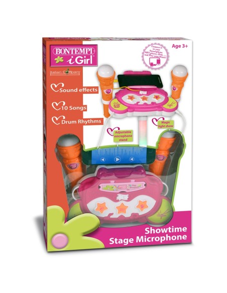 Doppio microfono da palcoscenico con connessione MP3 ICA40 1472 Bontempi | Futurartshop.com