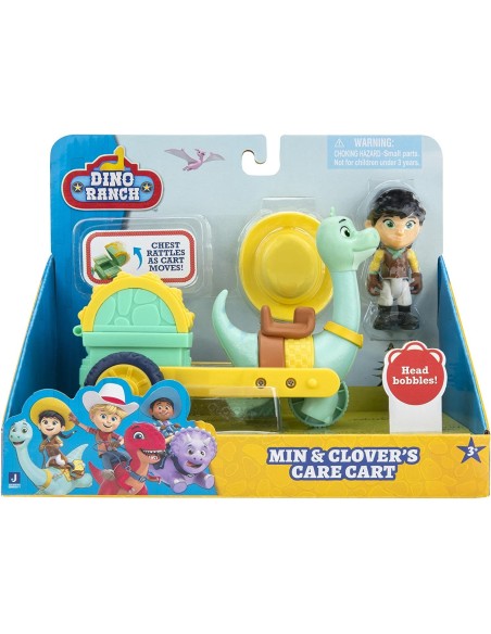 Dino Ranch personaggi Min e Clover con carro da corsa GIODNA03000-2 Giochi Preziosi | Futurartshop.com